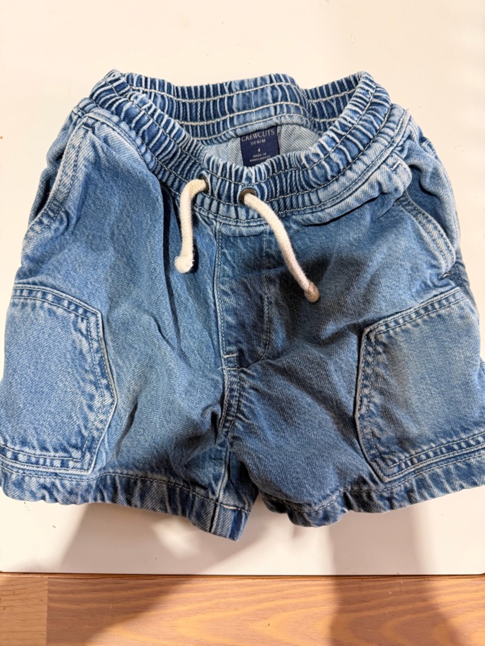 Crewcuts Light Wash Denim Drawstring Shorts